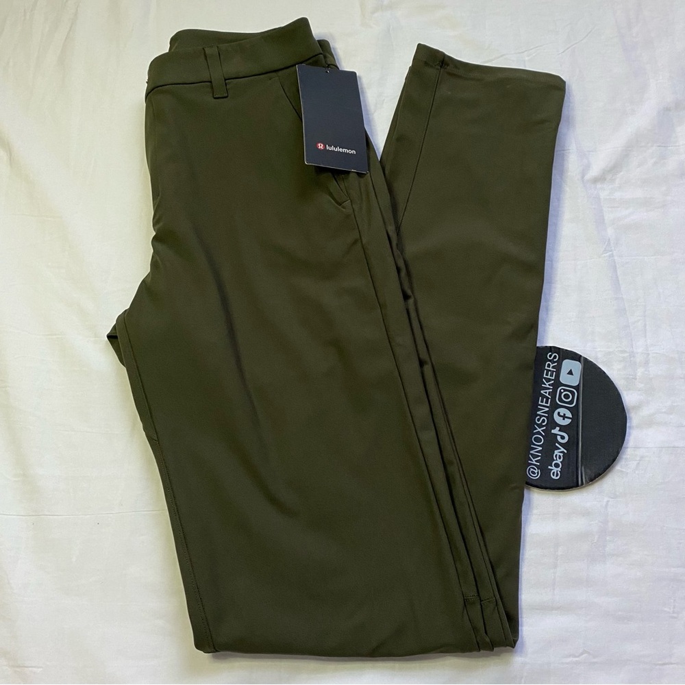 Lululemon Commission Pant Classic 37”L Warpstreme DKOV Dark Olive Green Size 28